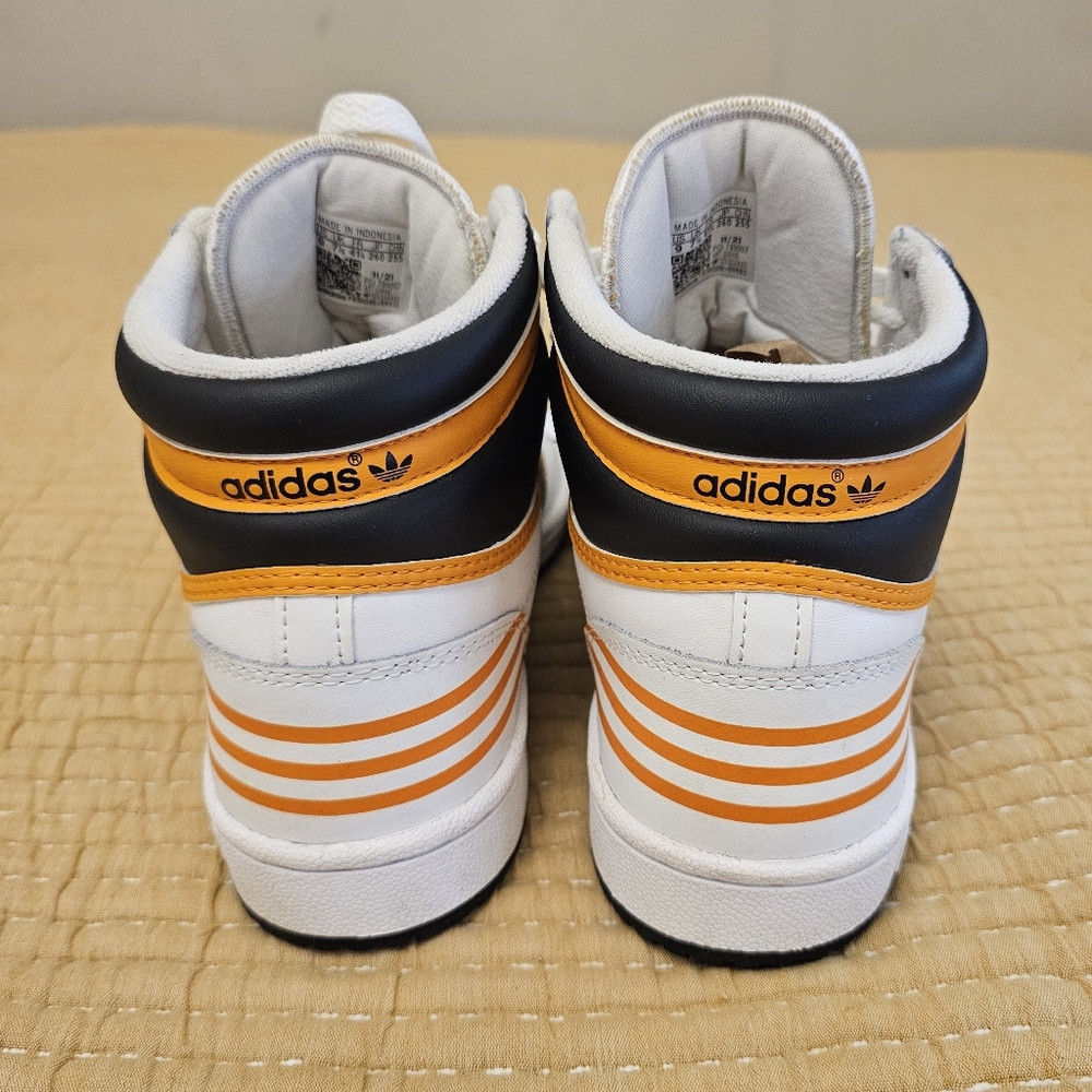 Adidas Top Ten RB Shoes High-Top White, Black & Orange Streetwear Retro W's 9 - Picture 4 of 10
